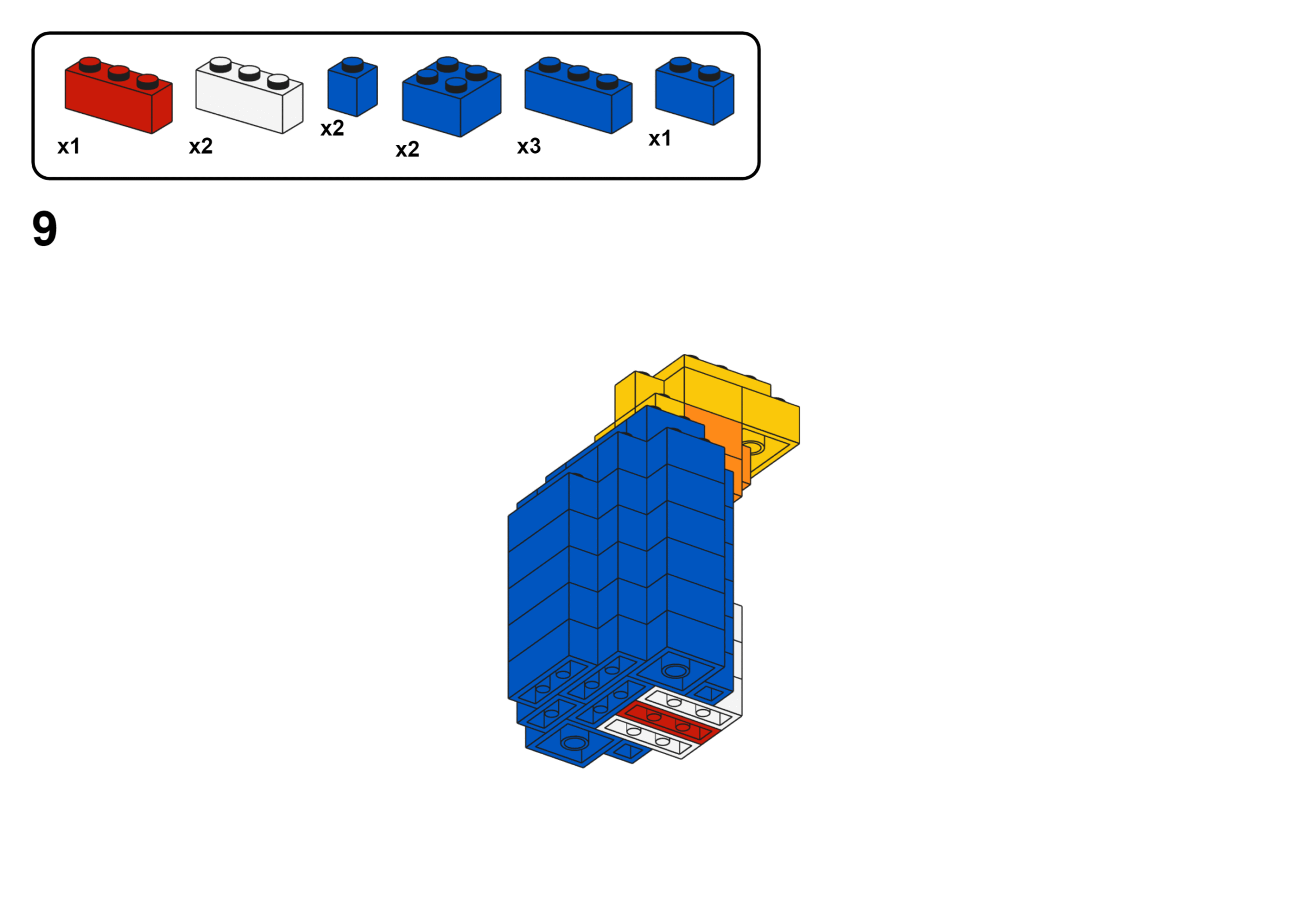 LEGO loser, MOC, Trump, wall, instructions, step by step