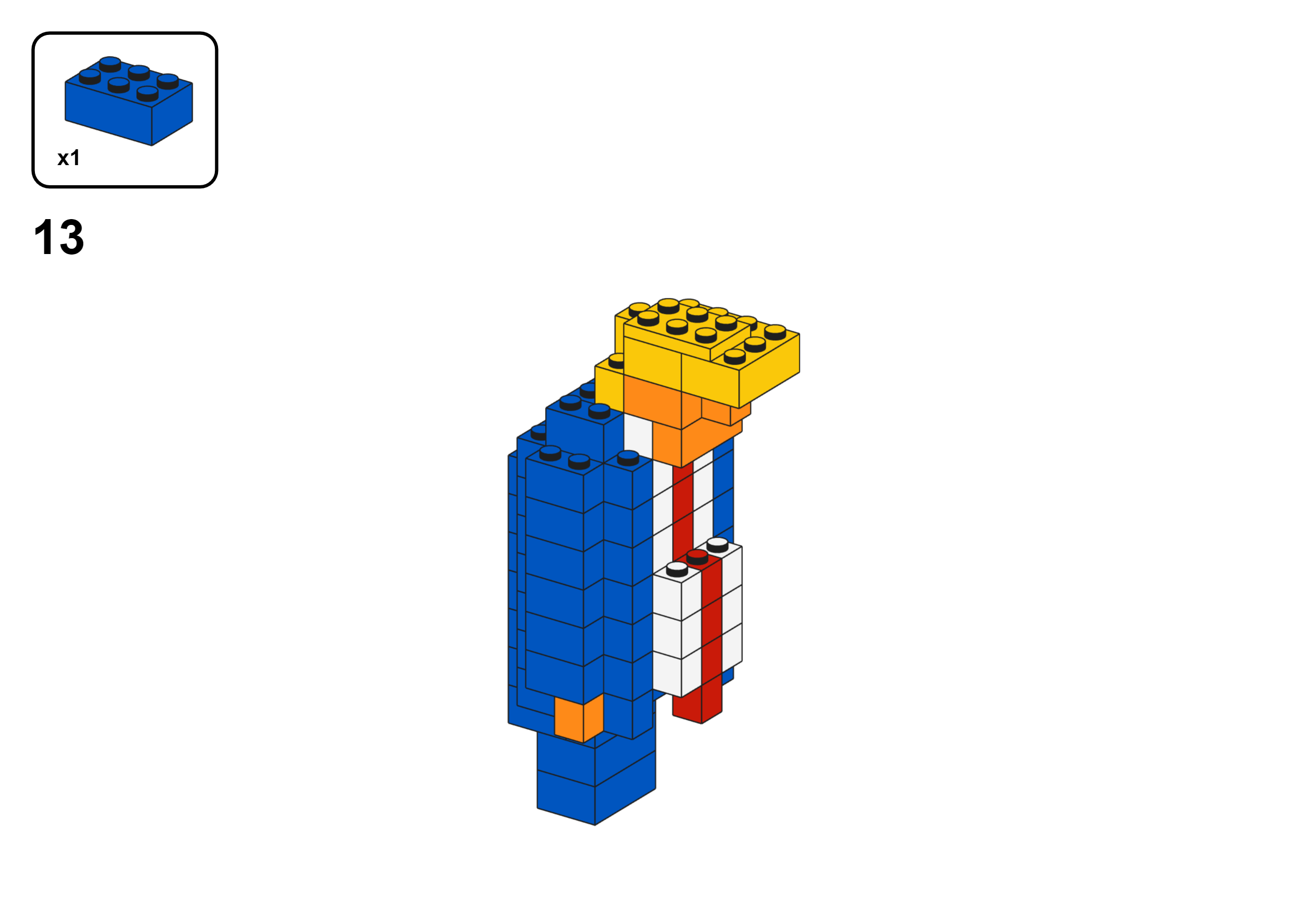 LEGO loser, MOC, Trump, wall, instructions, step by step