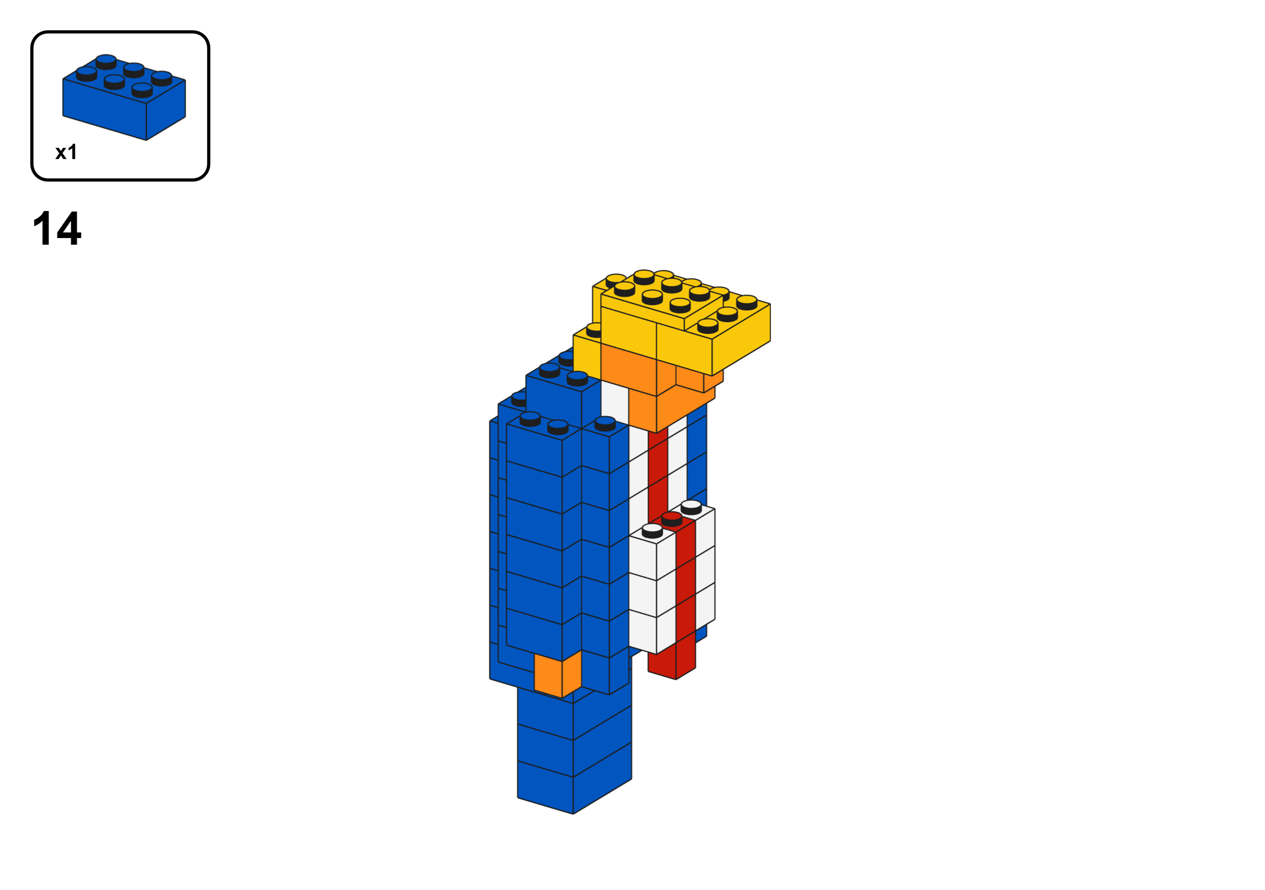 LEGO loser, MOC, Trump, wall, instructions, step by step