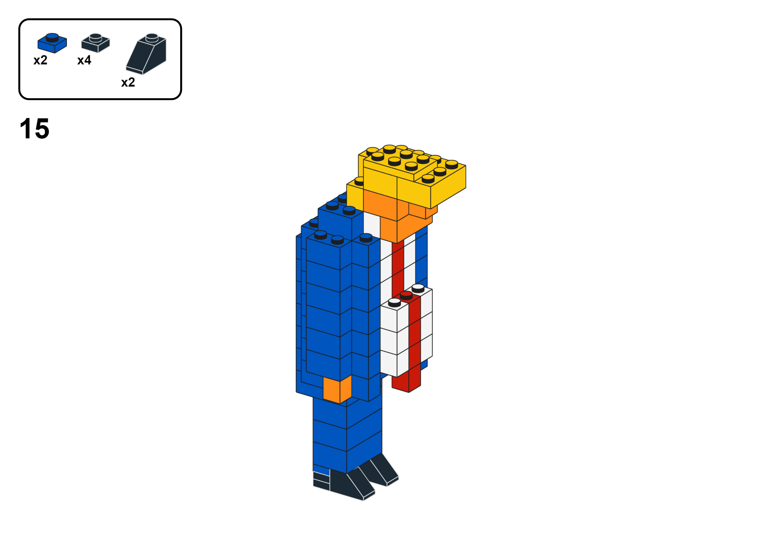 LEGO loser, MOC, Trump, wall, instructions, step by step