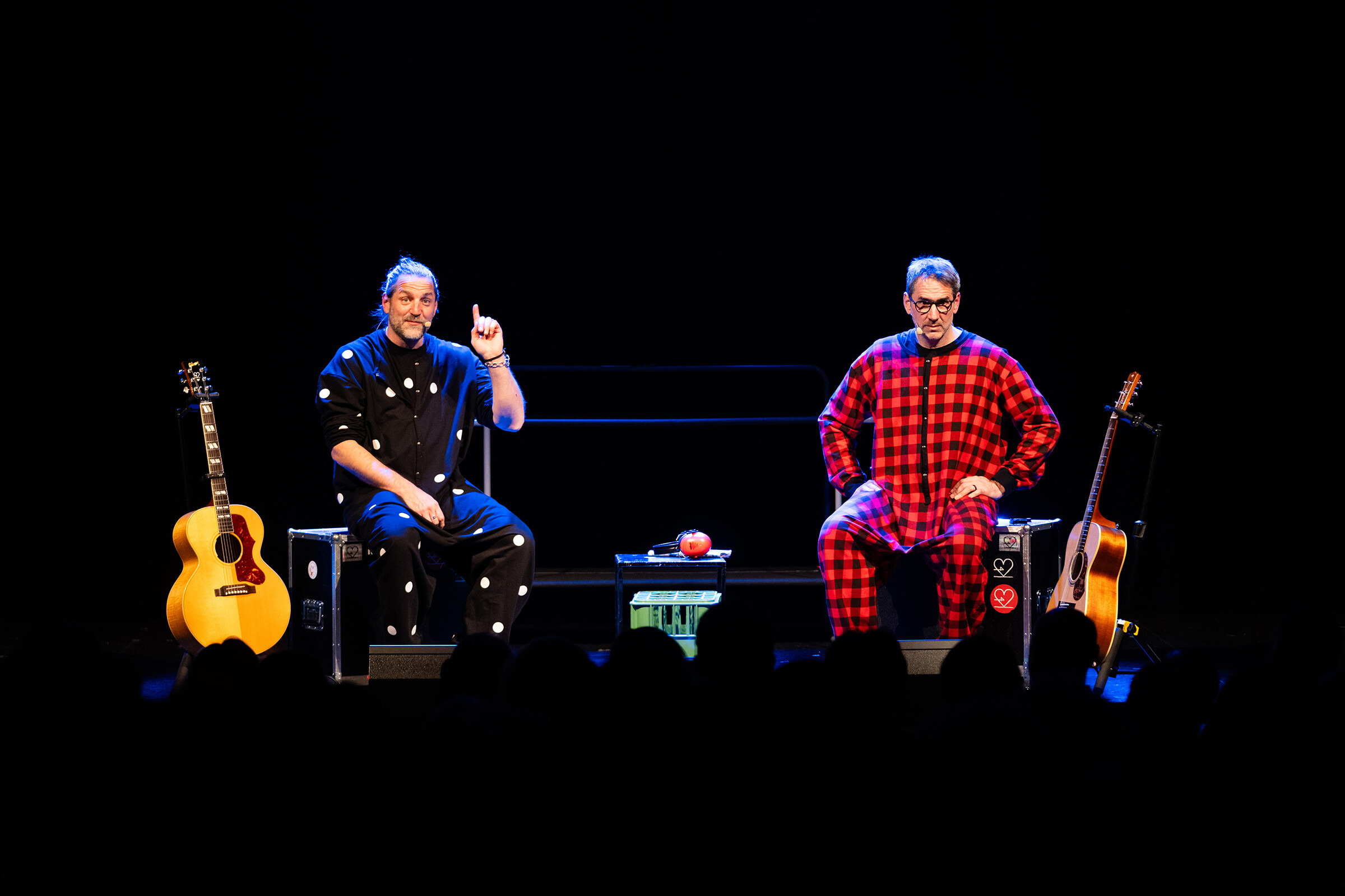 Matevž Hamo Šalehar, Miha Šalehar, Brata, predstava, Babewatch, Tribute 2 Love, SiTi Teater, Foto Marko Alpner