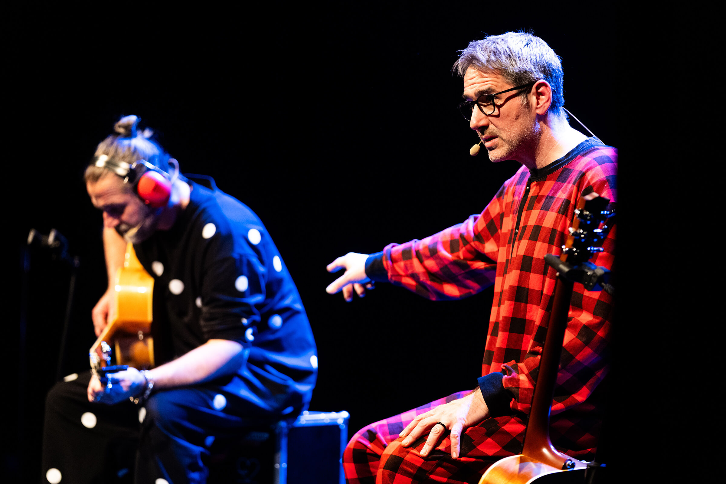 Matevž Hamo Šalehar, Miha Šalehar, Brata, predstava, Babewatch, Tribute 2 Love, SiTi Teater, Foto Marko Alpner