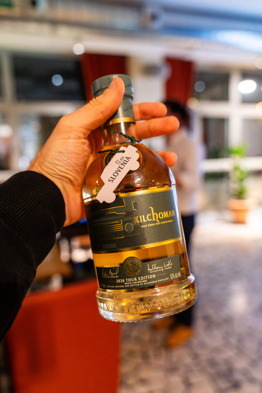 Kilchoman EU Tour 2026, KluBar, George Wills, Catherine MacMillan, Venka Vojo, Kranj 2026, Foto Marko Alpner