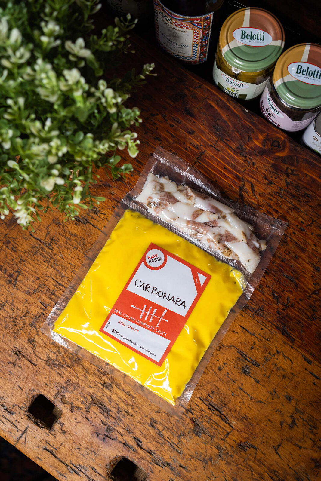 Carbonara, Raw Pasta