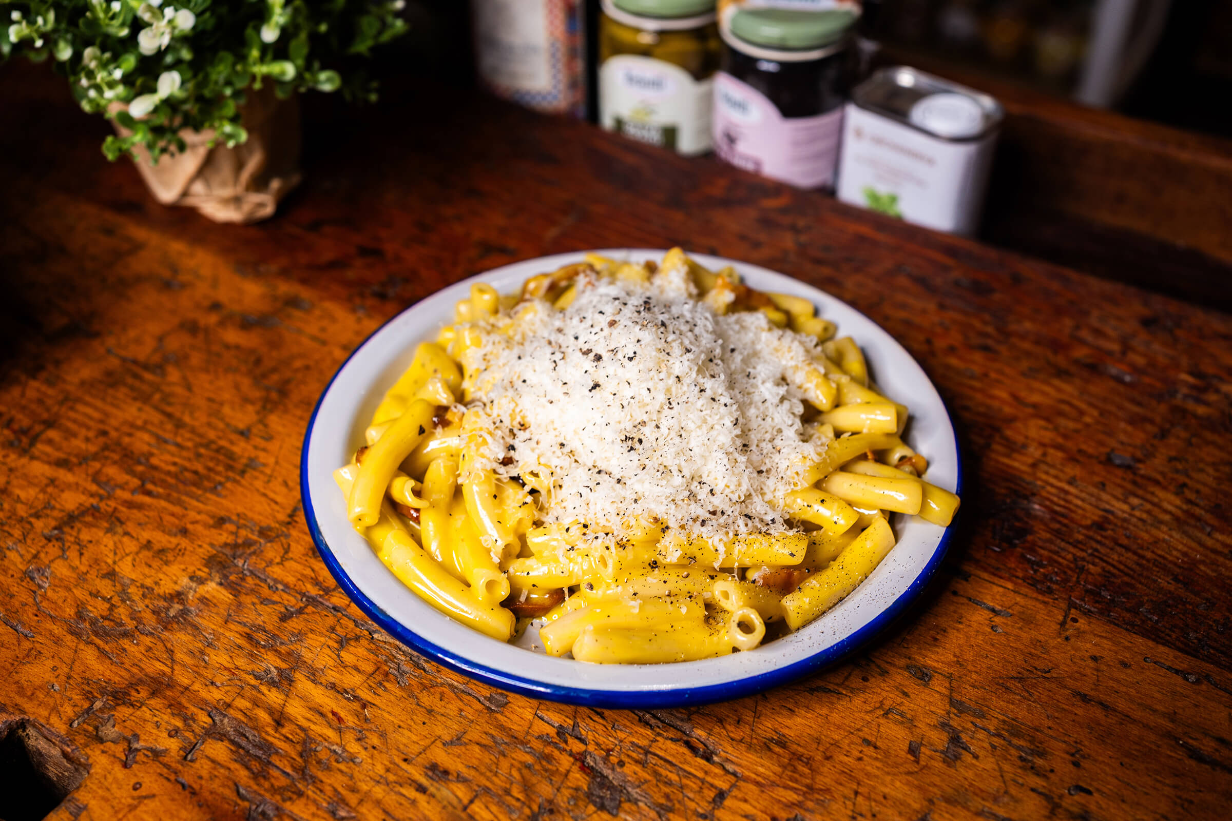 Carbonara, Raw Pasta